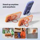 For iPhone 17 Pro MOMAX Magsafe Magnetic Metal Rotating Holder Phone Case(Blue) - 6