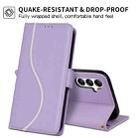 For Samsung Galaxy A36 5G Side Buckle S Curve Leather Phone Case(Purple) - 2