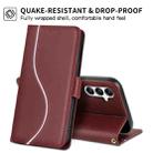 For Samsung Galaxy A54 5G Side Buckle S Curve Leather Phone Case(Red) - 2