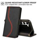 For Samsung Galaxy S23 5G Side Buckle S Curve Leather Phone Case(Black) - 2