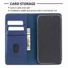 For iPhone 12 / 12 Pro 2 in 1 Detachable Magnetic Horizontal Flip Genuine Leather Case with Holder & Card Slots & Wallet(Blue) - 6