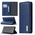 For Samsung Galaxy Note20 Ultra 2 in 1 Detachable Magnetic Horizontal Flip Genuine Leather Case with Holder & Card Slots & Wallet(Blue) - 1