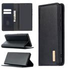 For Samsung Galaxy Note20 Ultra 2 in 1 Detachable Magnetic Horizontal Flip Genuine Leather Case with Holder & Card Slots & Wallet(Black) - 1