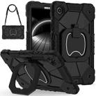 For Lenovo Tab K9 / Tab One TB-305FU Contrast Color Robot Silicone Hybrid PC Tablet Case(Black) - 1