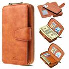 For iPhone 12 Pro Max Detachable Multifunctional Horizontal Flip Leather Case with Card Slots & Zipper Wallet & Photo Frame(Brown) - 1