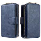 For iPhone 12 / 12 Pro Detachable Multifunctional Horizontal Flip Leather Case with Card Slots & Zipper Wallet & Photo Frame(Blue) - 1