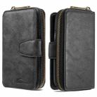 For iPhone 12 / 12 Pro Detachable Multifunctional Horizontal Flip Leather Case with Card Slots & Zipper Wallet & Photo Frame(Black) - 1