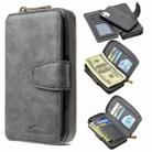 For iPhone 12 mini Detachable Multifunctional Horizontal Flip Leather Case with Card Slots & Zipper Wallet & Photo Frame(Grey) - 1