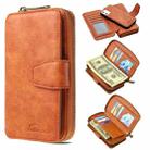 For iPhone 12 mini Detachable Multifunctional Horizontal Flip Leather Case with Card Slots & Zipper Wallet & Photo Frame(Brown) - 1