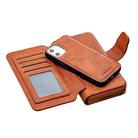 For iPhone 12 mini Detachable Multifunctional Horizontal Flip Leather Case with Card Slots & Zipper Wallet & Photo Frame(Brown) - 2