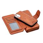 For iPhone 12 mini Detachable Multifunctional Horizontal Flip Leather Case with Card Slots & Zipper Wallet & Photo Frame(Brown) - 3