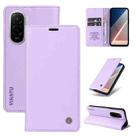 For Xiaomi POCO M7 4G 169mm YIKATU YK-001 Ultra-thin Strong Magnet Leather Phone Case(Light Purple) - 1