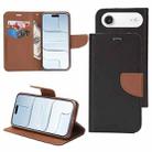 For iPhone Air Mercury Contrast Color Splicing Leather Phone Case(Brown) - 1