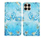 For Redmi 15T 5G Oil Embossed 3D Drawing Leather Phone Case(Blue Butterflies) - 1