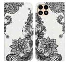 For Redmi 15T 5G Oil Embossed 3D Drawing Leather Phone Case(Lace Flower) - 1