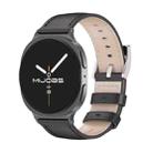 For Samsung Galaxy Watch8 / Watch8 Classic MIJOBS Genuine Leather Cowhide Watch Band(Black) - 1