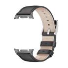 For Samsung Galaxy Watch8 / Watch8 Classic MIJOBS Genuine Leather Cowhide Watch Band(Black) - 2
