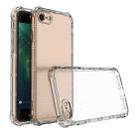 For iPhone SE 2022 / SE 2020 / 8 / 7 Straight Edge Dual Bone-bits Shockproof TPU Clear Case - 1