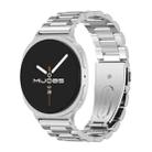 For Samsung Galaxy Watch8 / Watch8 Classic MIJOBS Three Beads Stainless Steel Watch Band(Silver) - 1