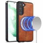 For Samsung Galaxy S21 FE 5G LC.IMEEKE L6 Series MagSafe Magnetic Phone Case(Brown) - 1