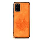 For Samsung Galaxy Note20 Ultra Mandala Embossed PU + TPU Case with Holder & Card Slots & Photo Frame & Hand Strap(Yellow) - 2