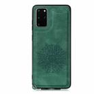 For Samsung Galaxy S20 FE Mandala Embossed PU + TPU Case with Holder & Card Slots & Photo Frame & Hand Strap(Green) - 2