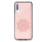 For Xiaomi Redmi 9A Mandala Embossed PU + TPU Case with Holder & Card Slots & Photo Frame & Hand Strap(Rose Gold) - 2