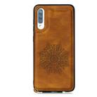 For Xiaomi Redmi 9A Mandala Embossed PU + TPU Case with Holder & Card Slots & Photo Frame & Hand Strap(Brown) - 2