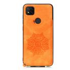 For Xiaomi Redmi 9C Mandala Embossed PU + TPU Case with Holder & Card Slots & Photo Frame & Hand Strap(Yellow) - 2