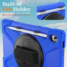 For Samsung Galaxy Tab S11 2025 Rotatable Holder Silicone Hybrid PC Tablet Case with Shoulder Strap(Blue) - 3