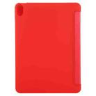 For iPad Air 2022 / 2020 10.9 Silicone 3-Folding Full Coverage Leather Case(Red) - 3