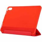 For iPad Air 2022 / 2020 10.9 Silicone 3-Folding Full Coverage Leather Case(Red) - 5