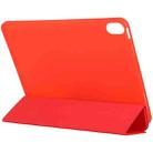 For iPad Air 2022 / 2020 10.9 Silicone 3-Folding Full Coverage Leather Case(Red) - 6