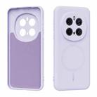 For Honor Magic7 Pro ABEEL Skin-friendly Feel Magsafe Liquid Silicone Phone Case(Lilac Purple) - 1