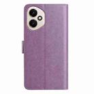 For Honor 400 Global 156.5mm Lambskin 8-card Slot Leather Phone Case(Purple) - 3
