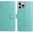 For iPhone 16 Pro Lambskin 8-card Slot Leather Phone Case(Green) - 1