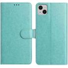 For iPhone 13 Lambskin 8-card Slot Leather Phone Case(Green) - 1