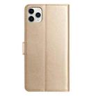 For iPhone 11 Pro Max Lambskin 8-card Slot Leather Phone Case(Gold) - 3