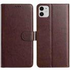 For iPhone 11 Lambskin 8-card Slot Leather Phone Case(Brown) - 1