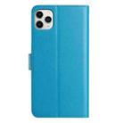 For iPhone 11 Pro Lambskin 8-card Slot Leather Phone Case(Light Blue) - 3