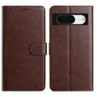 For Google Pixel 8 Lambskin 8-card Slot Leather Phone Case(Brown) - 1
