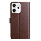 For OPPO Reno14 5G Global Lambskin 8-card Slot Leather Phone Case(Brown) - 3