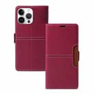 For iPhone 14 Pro Max Magnetic Buckle Card Slot Leather Phone Case(Red) - 1