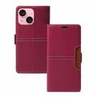 For iPhone 15 Plus Magnetic Buckle Card Slot Leather Phone Case(Red) - 1