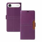 For iPhone Air Magnetic Buckle Card Slot Leather Phone Case(Purple) - 1