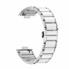 For Huawei Watch Fit Ceramic White Butterfly Buckle Metal Watch Band(Silver) - 3