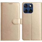 For Motorola Edge 60 Lambskin 8-card Slot Leather Phone Case(Gold) - 1