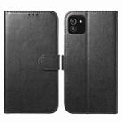 For Samsung Galaxy A03 Lambskin 8-card Slot Leather Phone Case(Black) - 1
