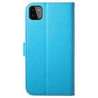 For Samsung Galaxy A22 5G Lambskin 8-card Slot Leather Phone Case(Light Blue) - 3