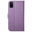 For Samsung Galaxy A41 Lambskin 8-card Slot Leather Phone Case(Purple) - 3